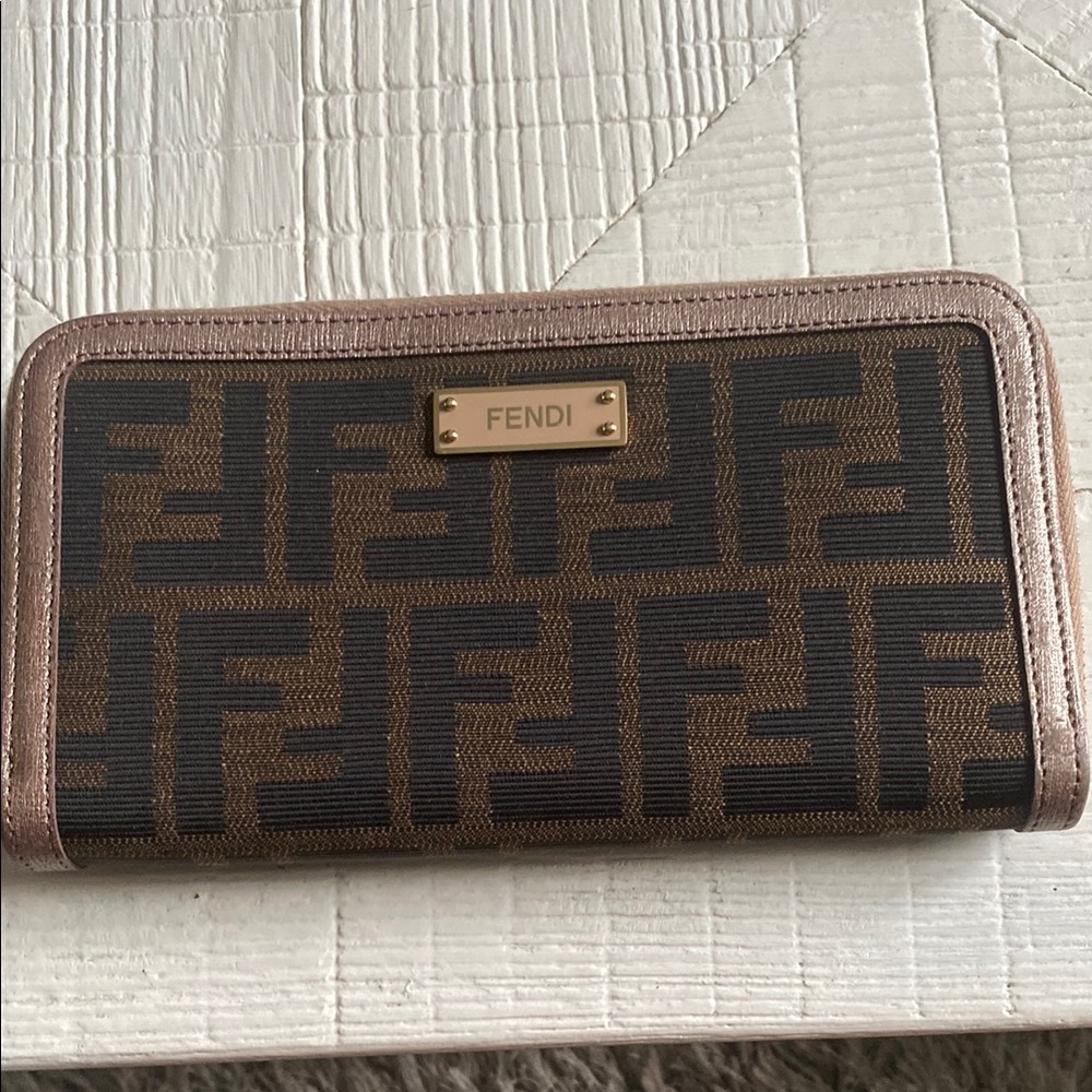 Fendi Brown and Black Wallet